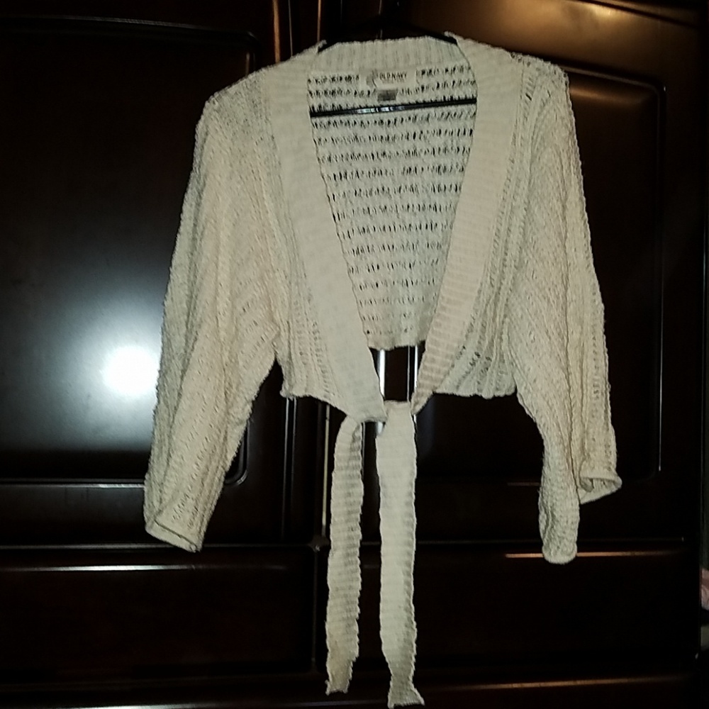 Old Navy Cream Accessorizing Sweater